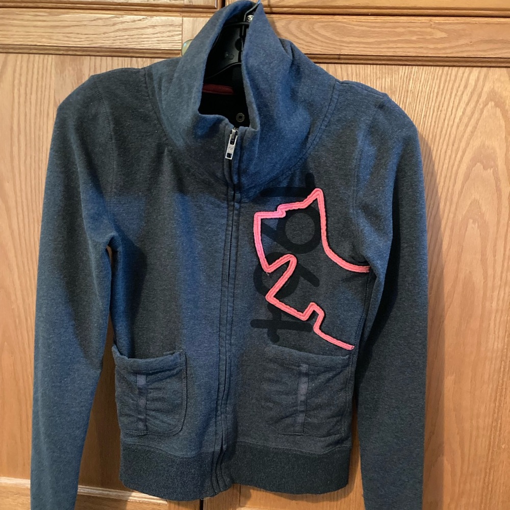 Joshua Perets Junior Hoodie. Pink Scottie dog & 1964 logo Size Small